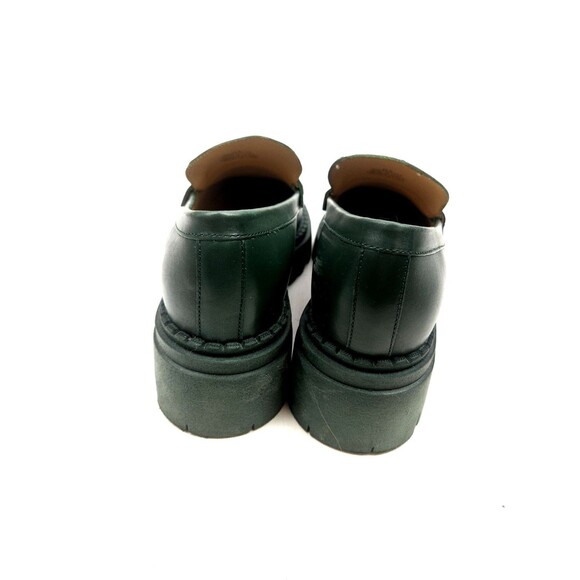 FREE PEOPLE Lyra Lug Sole Loafers / Deep Jade Leather Size 39.5 US 9 - Picture 9 of 12